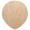 Smiling Happy Alien Emoticon Unfinished Craft Wood Holiday Christmas Tree DIY Pre-Drilled Ornament